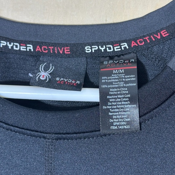 Spyder Active ProWeb Athletic Black Long Sleeve Top 3M Men's Size Medium - Picture 7 of 10